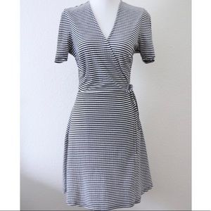 Top Shop Striped Wrap Dress